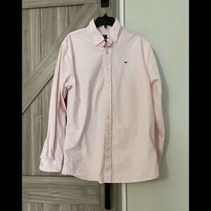 Vineyard vines boys extra large pink checked whale shirt